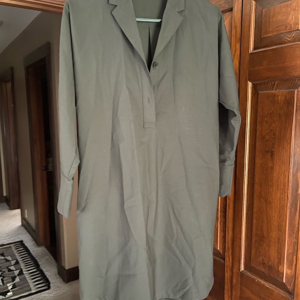 Everlane Green artist smock dress